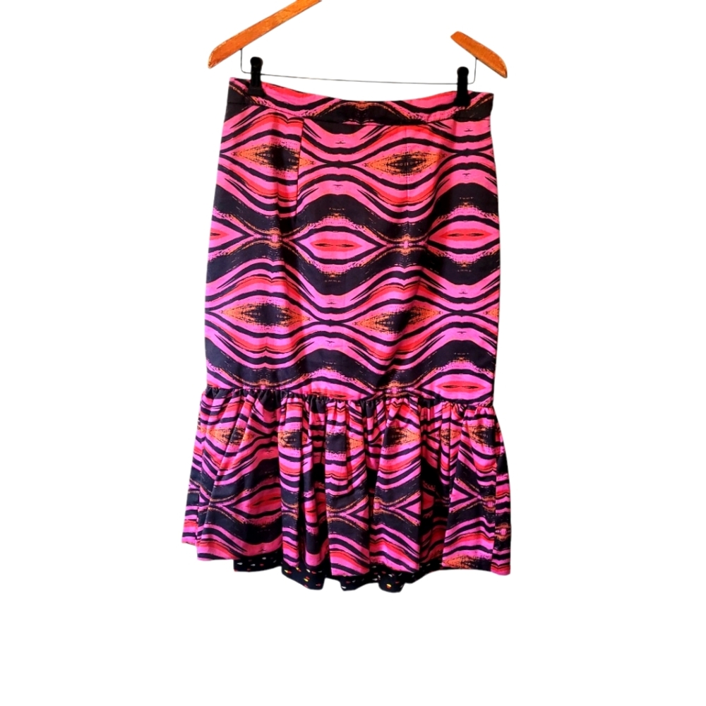Vibrant Pink Patterned Skirt